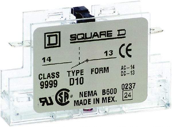 Square D - 5 Amp, Contactor Auxiliary Contact Kit - All Tool & Supply