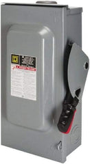 Square D - 30 Amp, 600 VAC/VDC, 3 Pole Fused Safety Switch - NEMA 3R, 7.5 hp at 480 VAC, 5 hp at 250 VDC (Single Phase), 20 hp at 600 VAC, 10 hp at 600 VDC (Triple Phase), 3PST Contact Form - All Tool & Supply