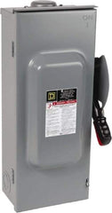 Square D - 100 Amp, 240 VAC, 250 VDC, 3 Pole Fused Safety Switch - NEMA 3R, 15 hp at 240 VAC, 20 hp at 250 VDC (Single Phase), 30 hp at 240 Vac, 20 hp at 250 VDC (Triple Phase), 3PST Contact Form - All Tool & Supply