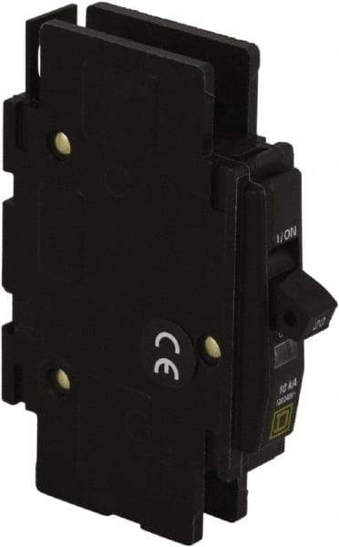 Square D - 50 Amp, 120/240 VAC, 1 Pole, DIN Rail Mounted, Flush Mount, Surface Mount Miniature Circuit Breaker - Thermal Magnetic Trip, 10 kA at 120/240 VAC Breaking Capacity, 14-2 (Aluminum), 14-2 (Copper) AWG, 74mm Deep x 103mm High x 19mm Wide - All Tool & Supply