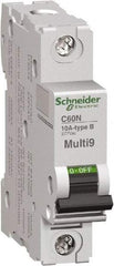 Schneider Electric - 40 Amp, 1 Pole, DIN Rail Mount Standard Circuit Breaker - Multiple Breaking Capacity Ratings, 14-2 (Copper) AWG, 3 Inch Deep x 3.19 Inch High x 0.71 Inch Wide - All Tool & Supply