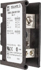 Square D - 1 Pole, 115 (Copper), 90 (Aluminium) Amp, Thermoplastic Power Distribution Block - 600 VAC, 1 Primary Connection - All Tool & Supply