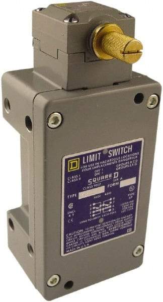 Square D - SPDT, 2NC/2NO, 600 Volt Screw Terminal, Rotary Head Actuator, General Purpose Limit Switch - 1, 2, 4, 6, 12, 13, 6P NEMA Rating, IP67 IPR Rating - All Tool & Supply