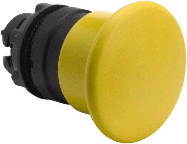 Schneider Electric - 22mm Mount Hole, Extended Mushroom Head, Pushbutton Switch Only - Round, Yellow Pushbutton, Nonilluminated, Momentary (MO) - All Tool & Supply