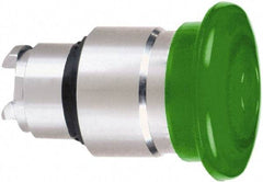 Schneider Electric - 22mm Mount Hole, Extended Mushroom Head, Pushbutton Switch Only - Round, Green Pushbutton, Nonilluminated, Maintained (MA) - All Tool & Supply