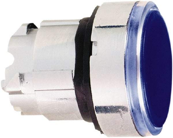 Schneider Electric - 22mm Mount Hole, Flush, Pushbutton Switch Only - Round, Blue Pushbutton, Nonilluminated, Momentary (MO) - All Tool & Supply