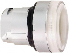 Schneider Electric - 22mm Mount Hole, Flush, Pushbutton Switch Only - Round, White Pushbutton, Illuminated, Momentary (MO) - All Tool & Supply