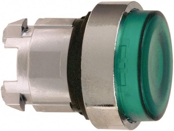 Schneider Electric - 22mm Mount Hole, Extended Straight, Pushbutton Switch Only - Round, Green Pushbutton, Nonilluminated, Momentary (MO) - All Tool & Supply