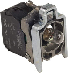 Schneider Electric - Pushbutton Switch Mounting Collar with Contact Block & Light Module - BA 9s Lamp - All Tool & Supply