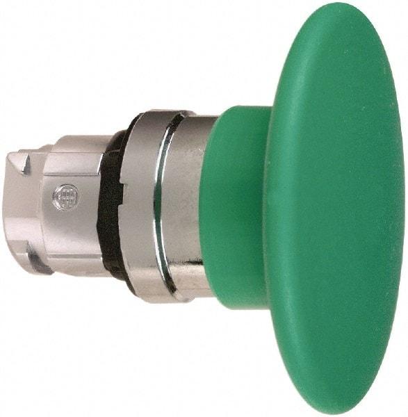 Schneider Electric - 22mm Mount Hole, Extended Mushroom Head, Pushbutton Switch Only - Round, Green Pushbutton, Nonilluminated, Momentary (MO) - All Tool & Supply