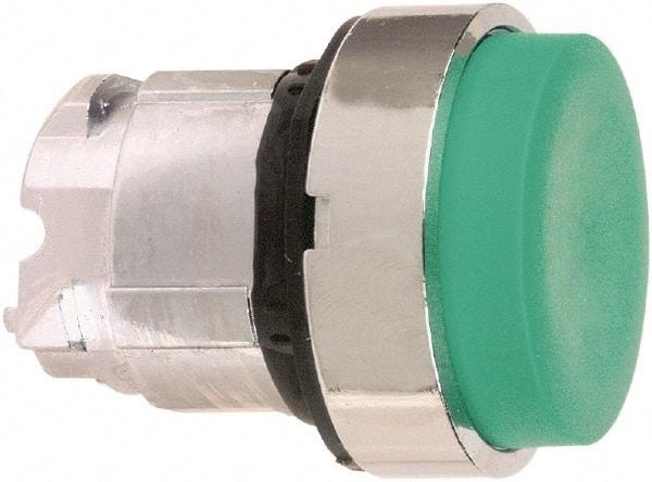 Schneider Electric - 22mm Mount Hole, Extended Straight, Pushbutton Switch Only - Round, Green Pushbutton, Maintained (MA) - All Tool & Supply