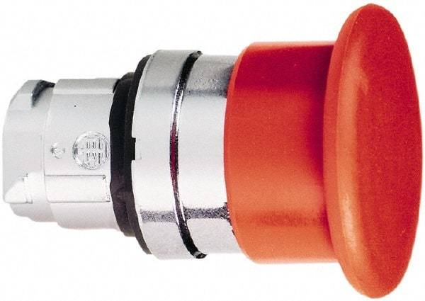 Schneider Electric - 22mm Mount Hole, Extended Mushroom Head, Pushbutton Switch Only - Round, Red Pushbutton, Nonilluminated, Momentary (MO) - All Tool & Supply