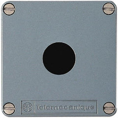 Schneider Electric - 1 Hole, Zinc Alloy Pushbutton Switch Enclosure - 80mm High x 80mm Wide x 49mm Deep - All Tool & Supply