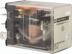 Square D - Electromechanical Plug-in General Purpose Relay - 10 Amp at 240 VAC, DPDT, 24 VDC - All Tool & Supply