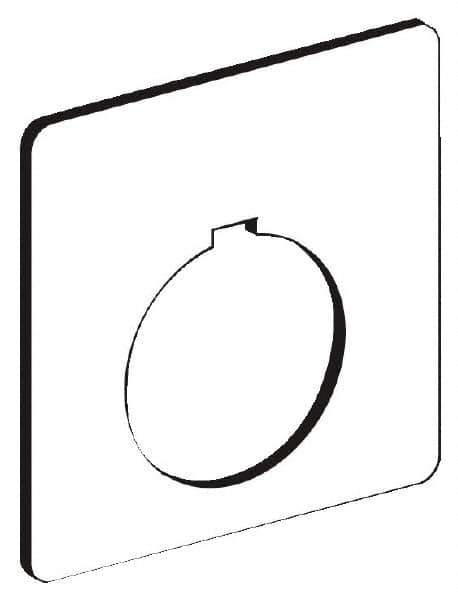 Schneider Electric - Square, Plastic Legend Plate - Blank - White Background, 30mm Hole Diameter, 57 Inch Square - All Tool & Supply