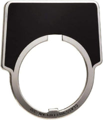 Schneider Electric - Aluminum Legend Plate - Open - Black Background, 30mm Hole Diameter, 1-3/4 Inch Wide - All Tool & Supply