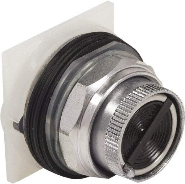 Schneider Electric - 30mm Mount Hole, Pushbutton Switch Only - Round, Black Pushbutton, Nonilluminated, Maintained (MA), Momentary (MO) - All Tool & Supply