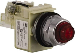 Schneider Electric - Red Lens Press-to-Test Indicating Light - Screw Clamp Connector - All Tool & Supply