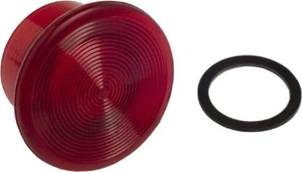 Schneider Electric - Extended Mushroom Head Pushbutton Switch 1-3/8" Knob - Red, Round Button, Illuminated - All Tool & Supply