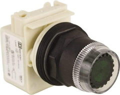 Schneider Electric - 30mm Mount Hole, Extended Straight, Pushbutton Switch Only - Green Pushbutton, Momentary (MO) - All Tool & Supply