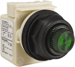 Schneider Electric - 24 V, 28 V Green Lens LED Indicating Light - Round Lens, Screw Clamp Connector, Corrosion Resistant, Dust Resistant, Oil Resistant - All Tool & Supply