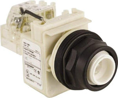 Schneider Electric - 110 VAC at 50/60 Hz via Transformer, 120 VAC at 50/60 Hz via Transformer Press-to-Test Indicating Light - Round Lens, Screw Clamp Connector, Corrosion Resistant, Dust Resistant, Oil Resistant - All Tool & Supply