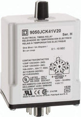 Square D - DPDT Time Delay Relay - 10 Contact Amp, 110 VDC & 120 VAC - All Tool & Supply