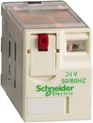 Schneider Electric - 3,750 VA Power Rating, Electromechanical Plug-in General Purpose Relay - 15 Amp at 250 VAC & 28 VDC, 2CO, 24 VAC - All Tool & Supply