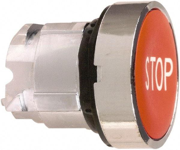 Schneider Electric - 22mm Mount Hole, Flush, Pushbutton Switch Only - Round, Red Pushbutton, Nonilluminated, Momentary (MO) - All Tool & Supply