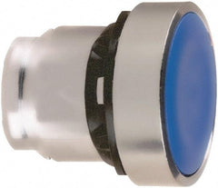 Schneider Electric - 22mm Mount Hole, Flush, Pushbutton Switch Only - Round, Blue Pushbutton, Maintained (MA) - All Tool & Supply