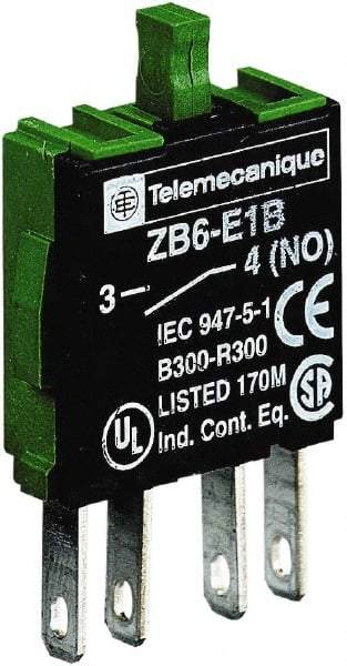 Schneider Electric - NC, Multiple Amp Levels, Electrical Switch Contact Block - Quick Connect Terminal - All Tool & Supply