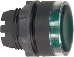 Schneider Electric - 22mm Mount Hole, Flush, Pushbutton Switch Only - Round, Green Pushbutton, Illuminated, Momentary (MO) - All Tool & Supply