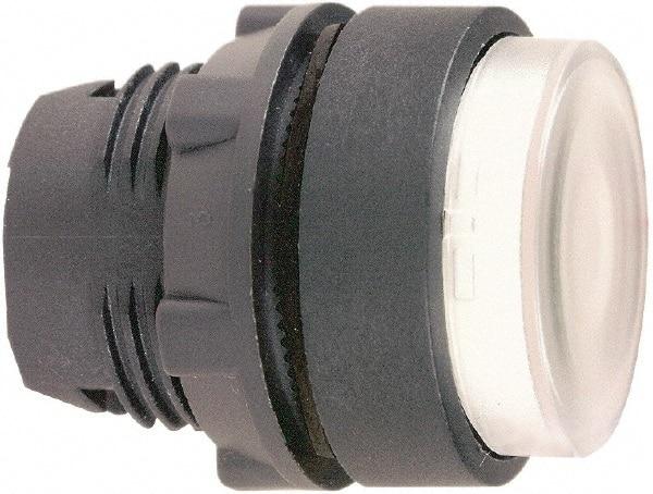 Schneider Electric - 22mm Mount Hole, Extended Straight, Pushbutton Switch Only - Round, White Pushbutton, Illuminated, Momentary (MO) - All Tool & Supply