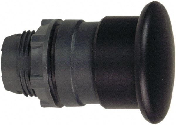 Schneider Electric - 22mm Mount Hole, Extended Mushroom Head, Pushbutton Switch Only - Round, Black Pushbutton, Nonilluminated, Momentary (MO) - All Tool & Supply