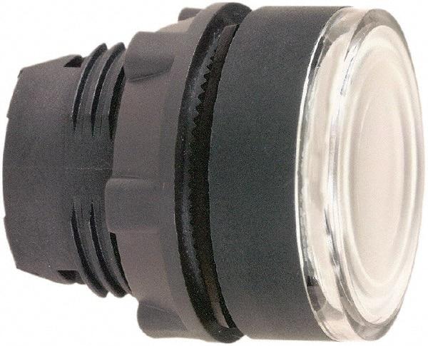 Schneider Electric - 22mm Mount Hole, Flush, Pushbutton Switch Only - Round, White Pushbutton, Illuminated, Momentary (MO) - All Tool & Supply