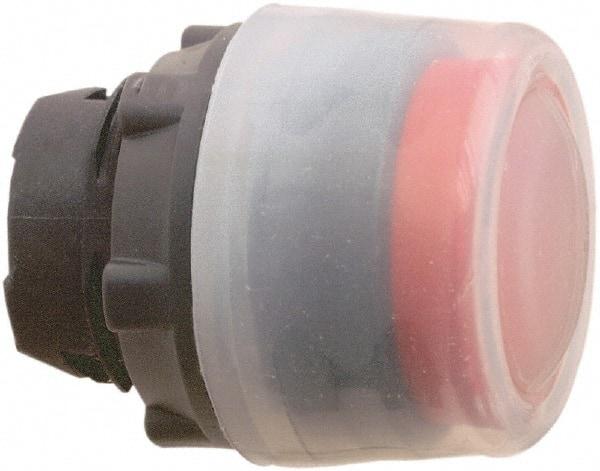 Schneider Electric - 22mm Mount Hole, Flush, Pushbutton Switch Only - Round, Red Pushbutton, Nonilluminated, Momentary (MO), Shock and Vibration Resistant - All Tool & Supply