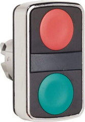 Schneider Electric - 22mm Mount Hole, Flush, Pushbutton Switch Only - Rectangle, Green and Red Pushbutton, Nonilluminated, Momentary (MO), On-Off, Shock and Vibration Resistant - All Tool & Supply