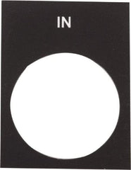 Schneider Electric - Rectangular, PVC Legend Plate - In - Black Background, White Letters, 22mm Hole Diameter, 30mm Wide x 40mm High - All Tool & Supply