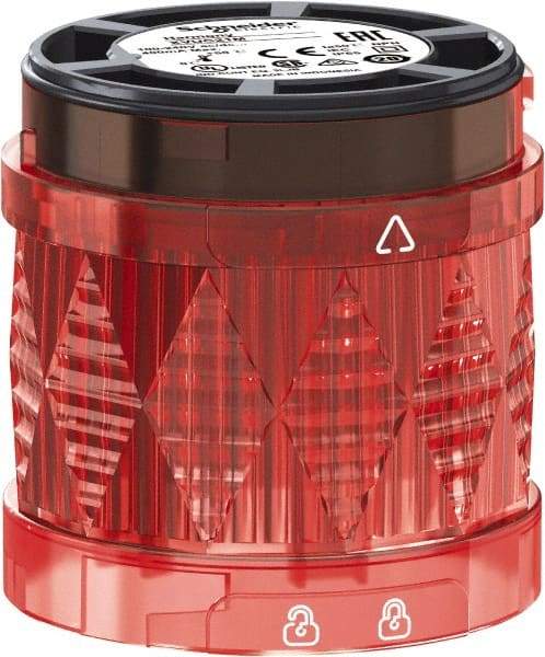 Schneider Electric - LED Lamp, Red, Steady, Stackable Tower Light Module - 24 VAC/VDC, 40 Milliamp, IP65 Ingress Rating, Base Mount - All Tool & Supply