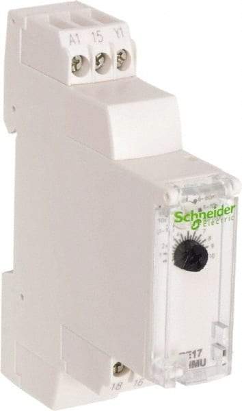 Schneider Electric - 100 hr Delay, Multiple Range SPDT Time Delay Relay - 8 Contact Amp, 24 VDC & 24 to 240 VAC, Selector Switch - All Tool & Supply