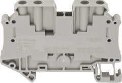 Schneider Electric - 1 Pole, 500 Volt, 39 Amp, -40 to 266°F, DIN Rail Mount, Polyamide Passthrough Terminal Block - 4 Contacts, 26 to 10 AWG Compatibility, 47-1/2mm High - All Tool & Supply