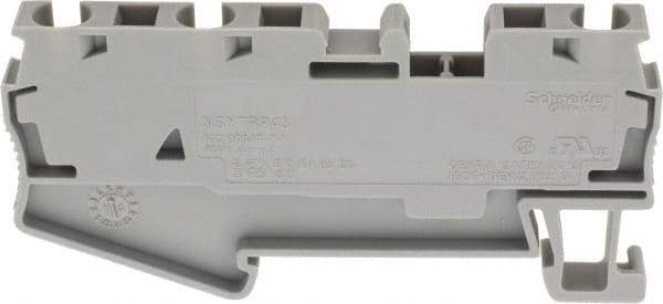 Schneider Electric - 1 Pole, 800 Volt, 32 Amp, -40 to 266°F, DIN Rail Mount, Polyamide Passthrough Terminal Block - 3 Contacts, 28 to 10 AWG Compatibility, 36-1/2mm High - All Tool & Supply