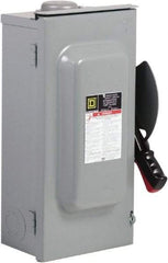 Square D - 3 Phase, 600VAC/VDC, 3 Pole, 3R, Enclosed Fused Cam & Disconnect Switch - 3PST, 3 Wires - All Tool & Supply