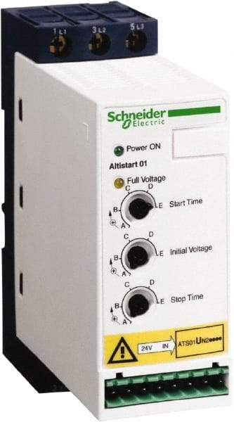 Schneider Electric - 12 Amp, 120 Coil VAC, 50/60 Hz, IEC Motor Starter - 3 Phase Hp: 7.5 - All Tool & Supply