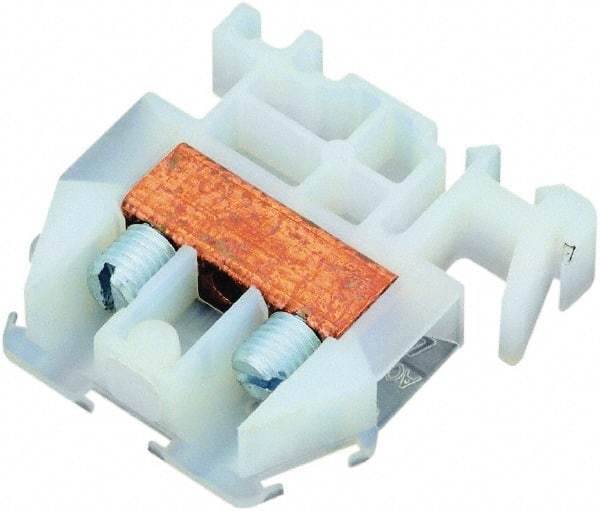 Square D - 600 VAC, 60 Amp, -40 to 275°F, DIN Rail Mount, Nylon Standard Terminal Block - 2 Contacts, Copper, 22 to 8 AWG Compatibility, 1.78 Inch High x 1.7 Inch Deep - All Tool & Supply