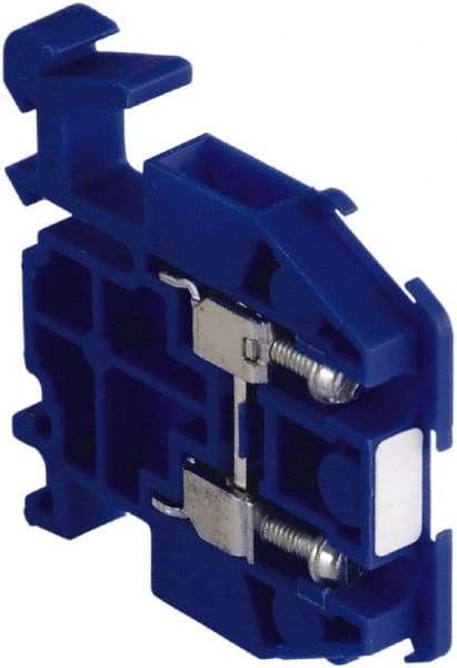 Square D - 600 VAC, 30 Amp, -40 to 275°F, DIN Rail Mount, Nylon Standard Terminal Block - 2 Contacts, Zinc Plated Steel, 22 to 10 AWG Compatibility, 1.82 Inch High x 1.72 Inch Deep - All Tool & Supply