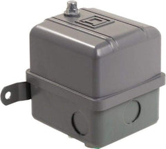 Square D - 1 NEMA Rated, DPST, 80 to 100 psig, Vacuum Switch Pressure and Level Switch - Adjustable Pressure, 575 VAC, 1/4 Inch NPSF Connector, Screw Terminal, For Use with Air Compressors, Electrically Driven Water Pumps - All Tool & Supply