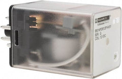 Square D - 8 Pins, 1 hp at 277 Volt & 1/3 hp at 120 Volt, 3 VA Power Rating, Octal Electromechanical Plug-in General Purpose Relay - 10 Amp at 250 VAC, DPDT, 12 VDC, 34.9mm Wide x 50.3mm High x 35.4mm Deep - All Tool & Supply