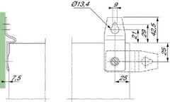 Schneider Electric - Electrical Enclosure Stainless Steel Wall Mount Lug - For Use with CRN Wall Mounting Steel Enclosure/S3X Stainless Steel Wall Mounting Enclosure, RoHS Compliant - All Tool & Supply