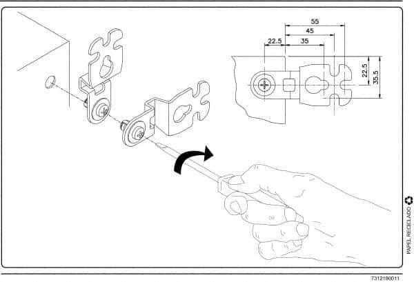 Schneider Electric - Electrical Enclosure Steel Wall Mount Lug - For Use with CRNG Wall Mounting Steel Enclosure/S3D Wall Mounting Steel Enclosure, RoHS Compliant, Includes Mounting Screw & Pre-Mounted Sealing Gasket - All Tool & Supply